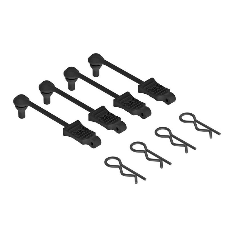 AR390165 Arrma Body Clip Retainer 1/10 Scale Black (4)