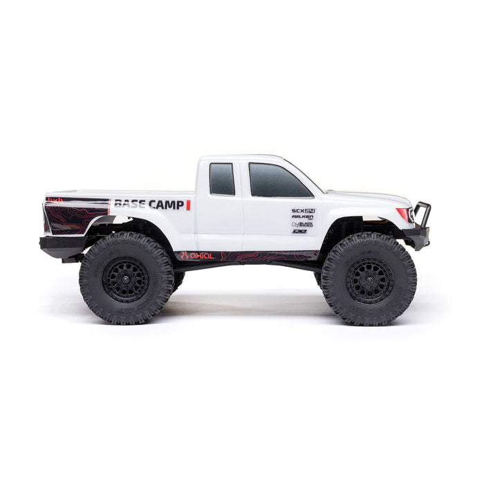 AXI-1219T Axial 1/24 SCX24 Base Camp 4WD Rock Crawler Brushed RTR with Battery & Charger, White