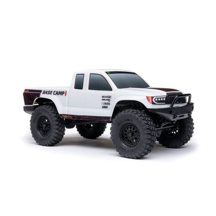 AXI-1219T Axial 1/24 SCX24 Base Camp 4WD Rock Crawler Brushed RTR with Battery & Charger, White