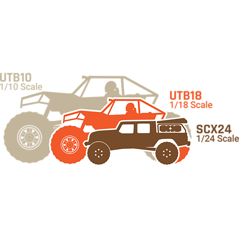 AXI-1543T1 Axial 1/10 UTB10 Capra 1.9 4WS 4X4 Unlimited Trail Buggy Brushed RTR, Orange