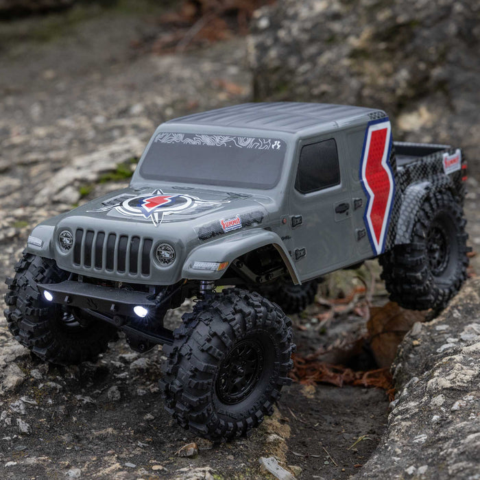 AXI-2324 Axial 1/24 SCX24 Summit Racing Jeep Gladiator 4X4 Rock Crawler RTR (Battery & Charger Included), Gray