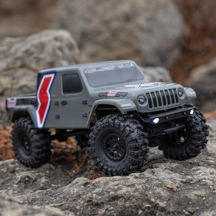 AXI-2324 Axial 1/24 SCX24 Summit Racing Jeep Gladiator 4X4 Rock Crawler RTR (Battery & Charger Included), Gray