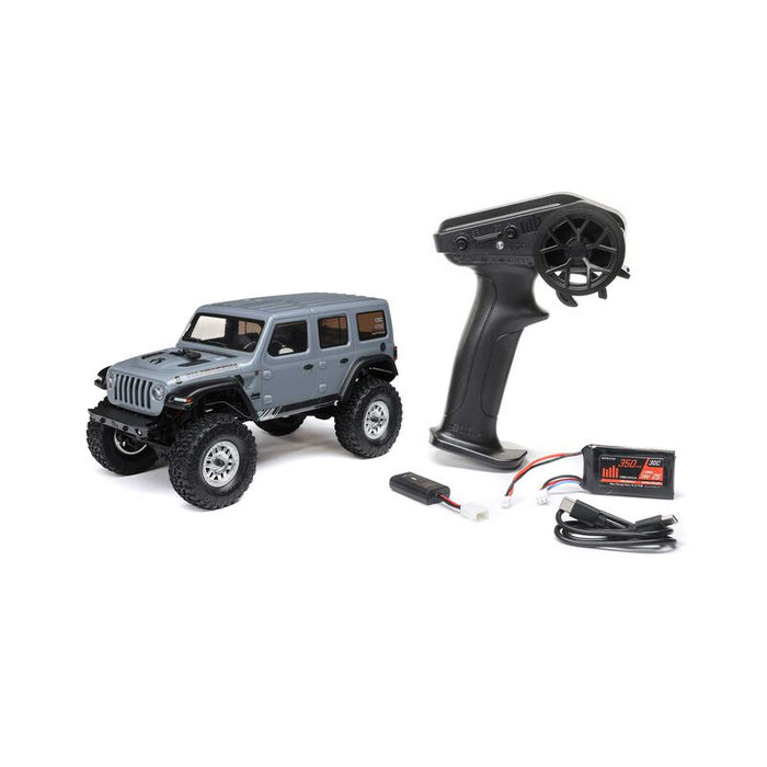 1/24 SCX24 Jeep Wrangler JLU 4X4 Rock Crawler Brushed RTR, Gray AXI00002V3T3
