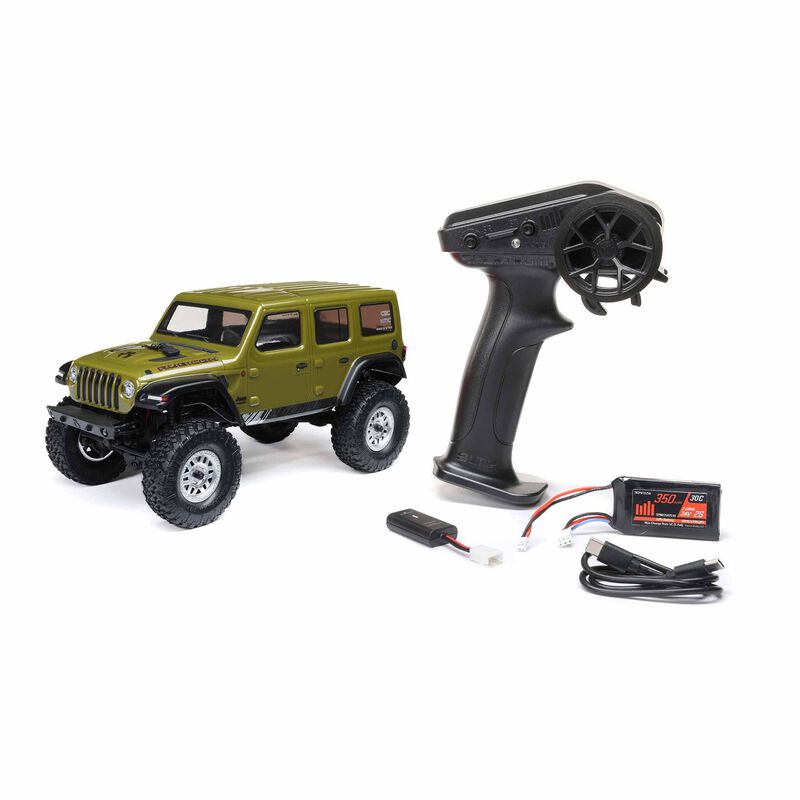 1/24 SCX24 Jeep Wrangler JLU 4X4 Rock Crawler Brushed RTR, Green AXI00002V3T4