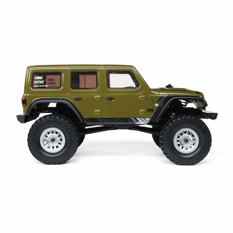 1/24 SCX24 Jeep Wrangler JLU 4X4 Rock Crawler Brushed RTR, Green AXI00002V3T4