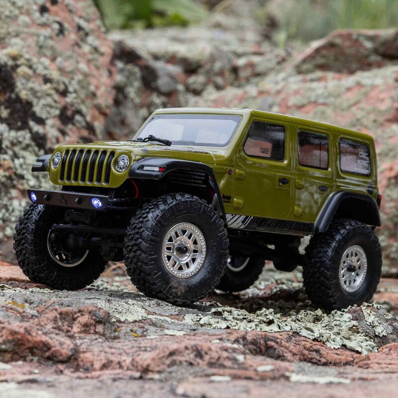 1/24 SCX24 Jeep Wrangler JLU 4X4 Rock Crawler Brushed RTR, Green AXI00002V3T4