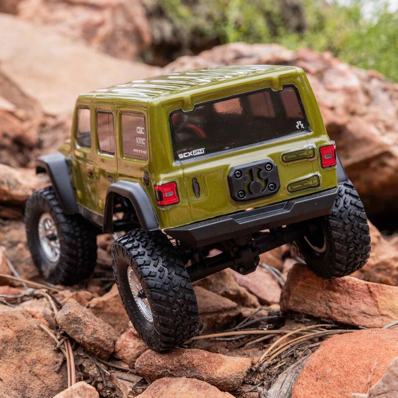 1/24 SCX24 Jeep Wrangler JLU 4X4 Rock Crawler Brushed RTR, Green AXI00002V3T4