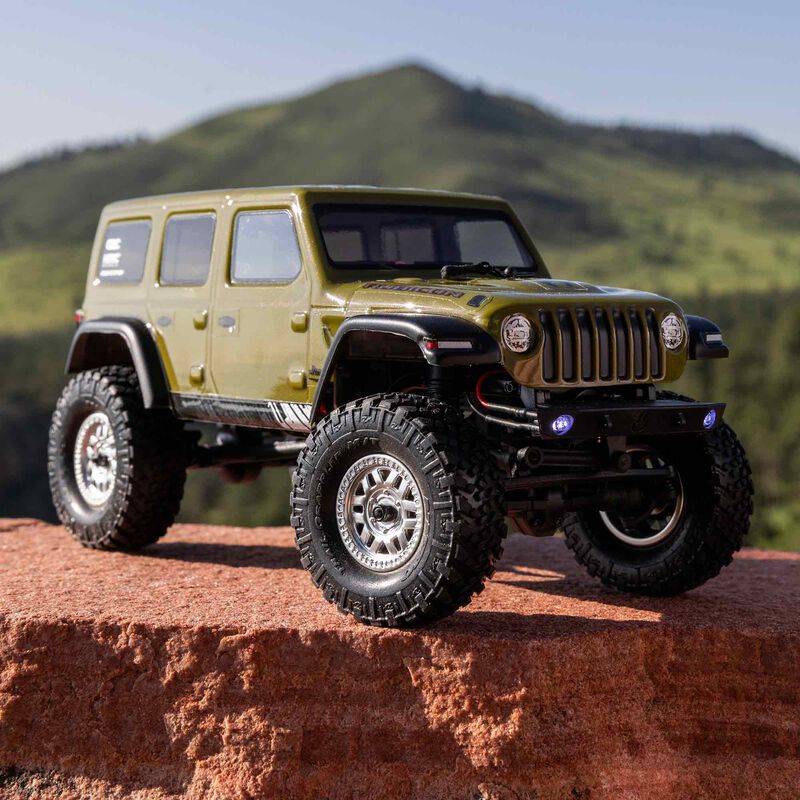 1/24 SCX24 Jeep Wrangler JLU 4X4 Rock Crawler Brushed RTR, Green AXI00002V3T4