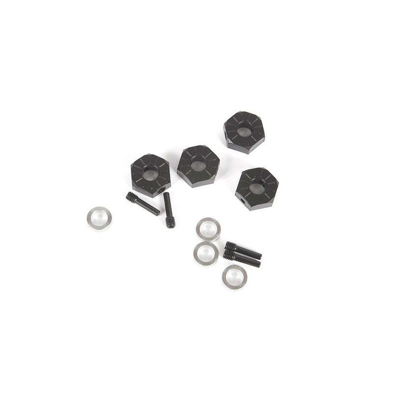 AXI232018 Axial 12mm Hex Screw Shaft & Spacer (4): Capra 1.9 UTB, SCX10 III Base Camp