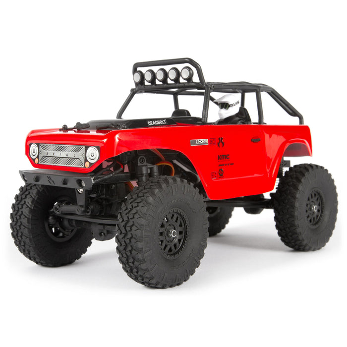 1/24 SCX24 Deadbolt 4WD Rock Crawler Brushed RTR, Red AXI90081T1