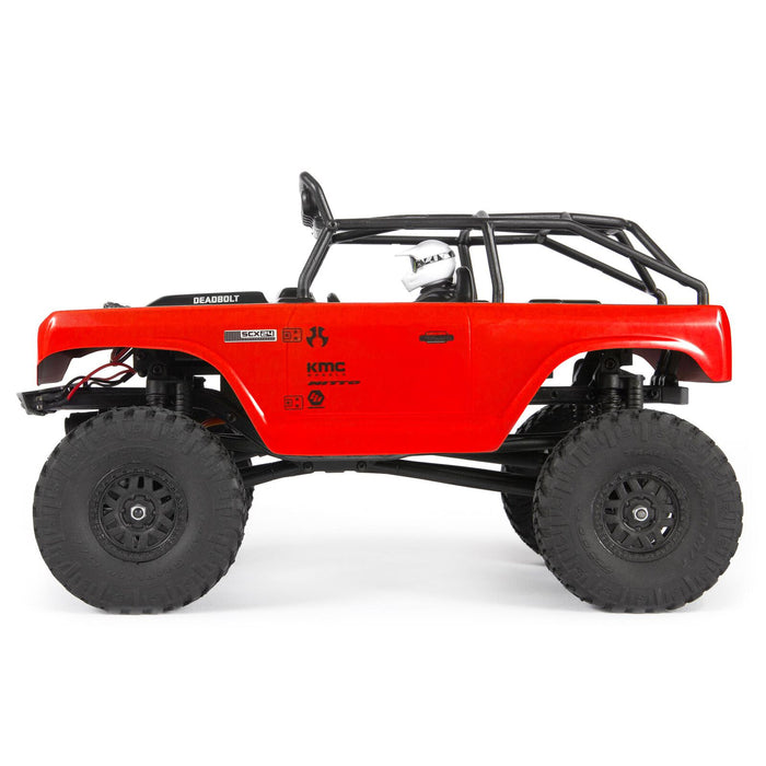 1/24 SCX24 Deadbolt 4WD Rock Crawler Brushed RTR, Red AXI90081T1