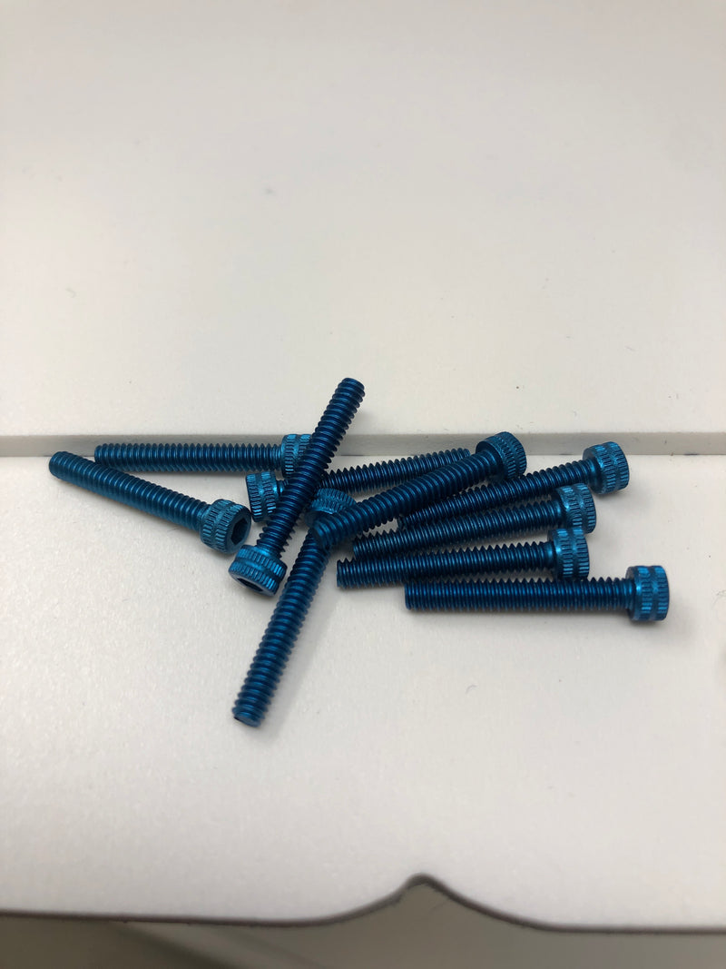 4-40 Aluminum Socket Head Screws 10pcs Blue