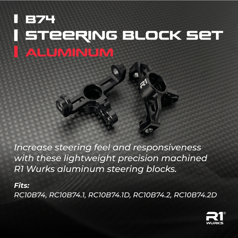 900036 R1 Wurks B74 Steering Block Set, Aluminum