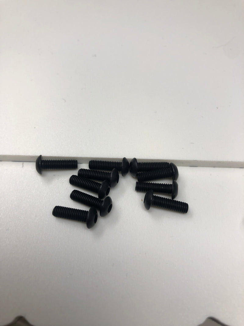 3MM Aluminum Button Head Screws 10pcs Black