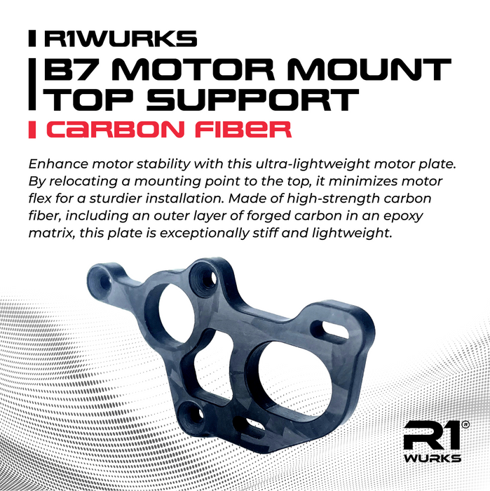 900079C R1WURKS (B7 Series) Motor Mount, Top Support, Carbon Fiber