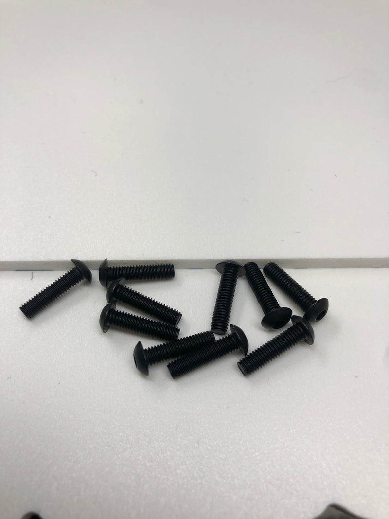 3MM Aluminum Button Head Screws 10pcs Black