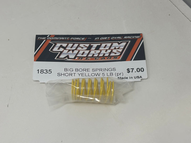 1835 Custom Works YELLOW SHORT BIG BORE SPRING 5 LB (pr)