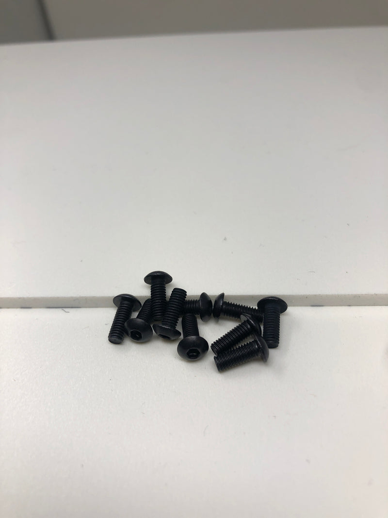 3MM Aluminum Button Head Screws 10pcs Black