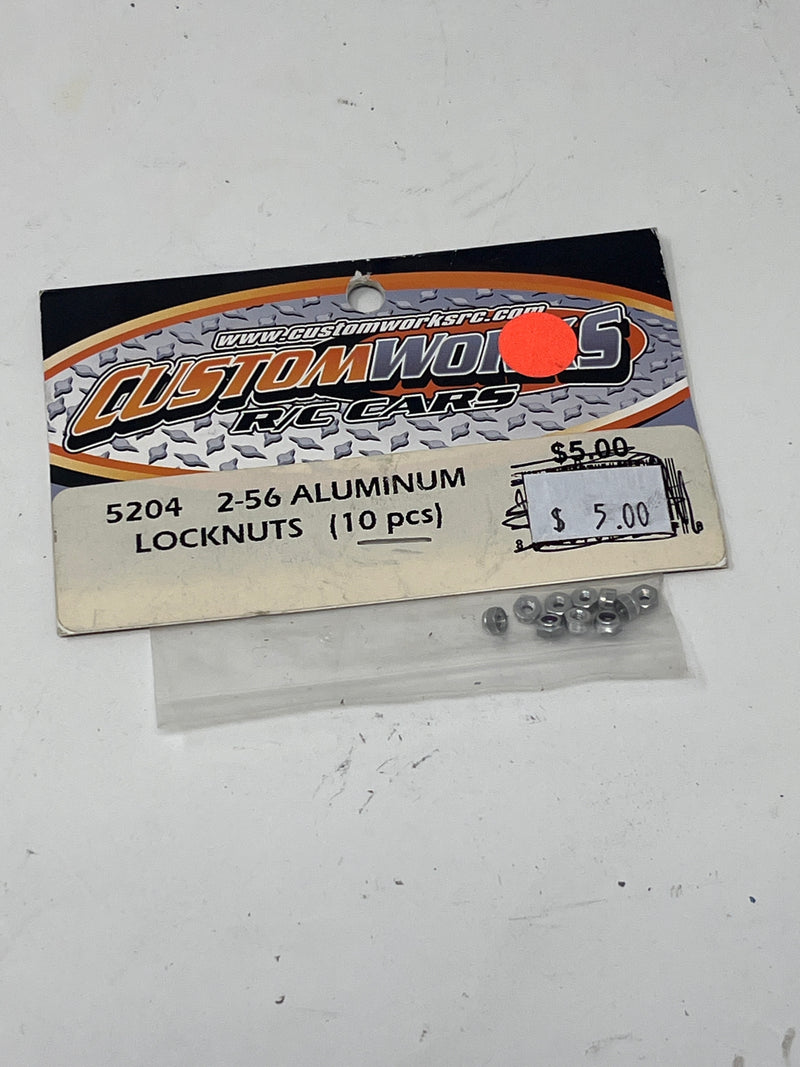 5204 Custom Works 2-56 Aluminum Locknuts (10 pcs)