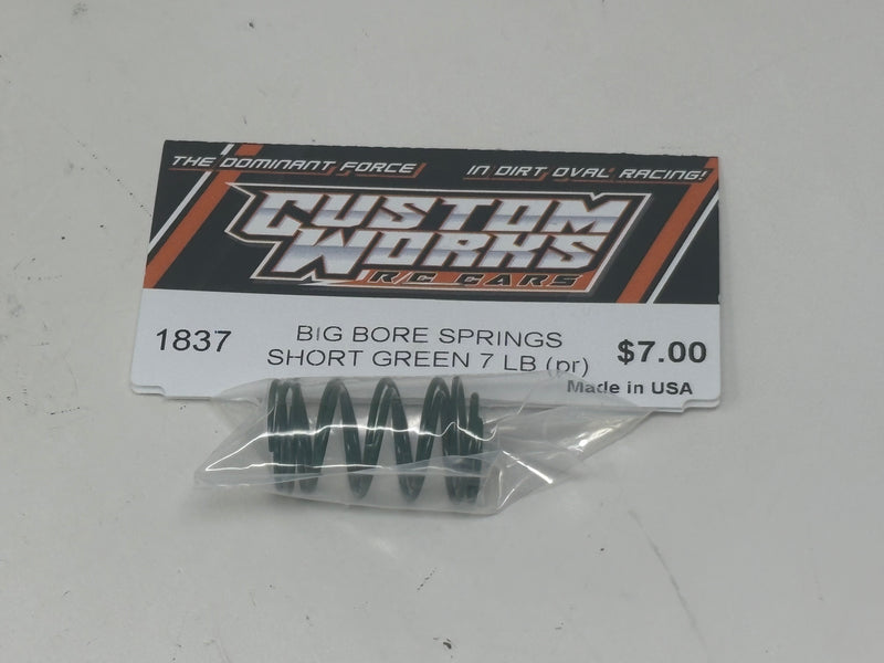1837 Custom Works GREEN SHORT BIG BORE SPRING 7 LB (pr)