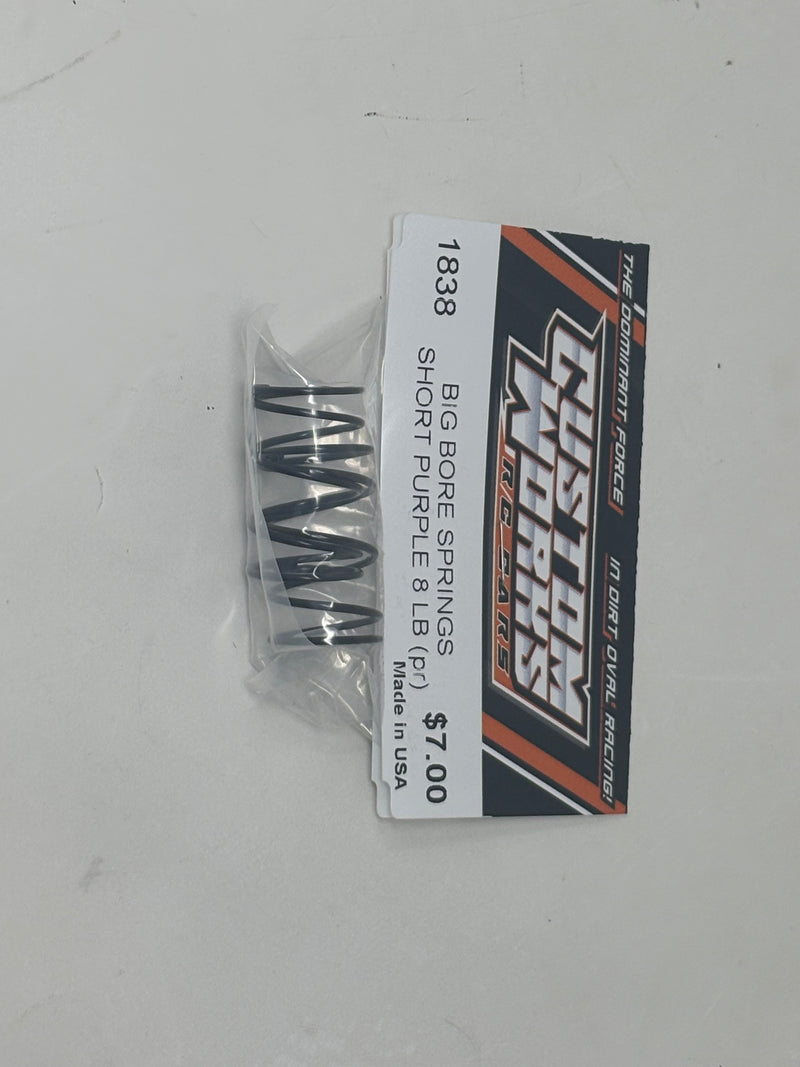 1838 Custom Works PURPLE SHORT BIG BORE SPRING 8 LB (pr)