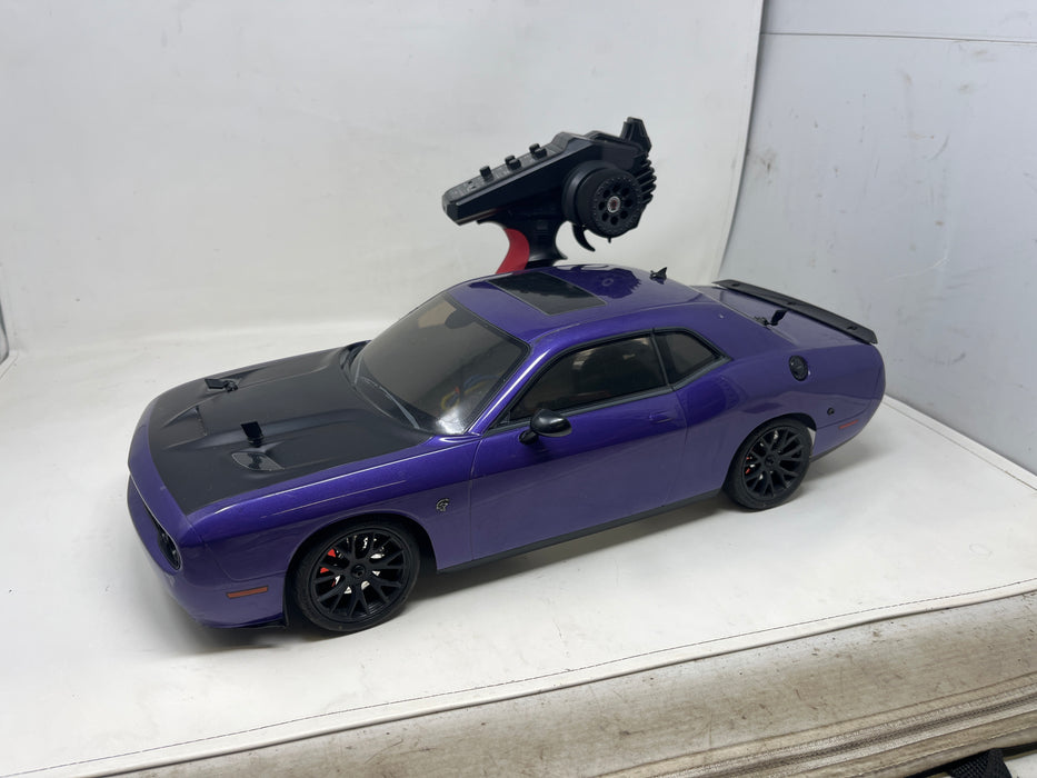 Used 34415T1C Kyosho 1/10 Scale Radio Controlled Electric Powered 4WD FAZER Mk2 FZ02L Series readyset DODGE Challenger SRT Hellcat Plum Crazy Purple