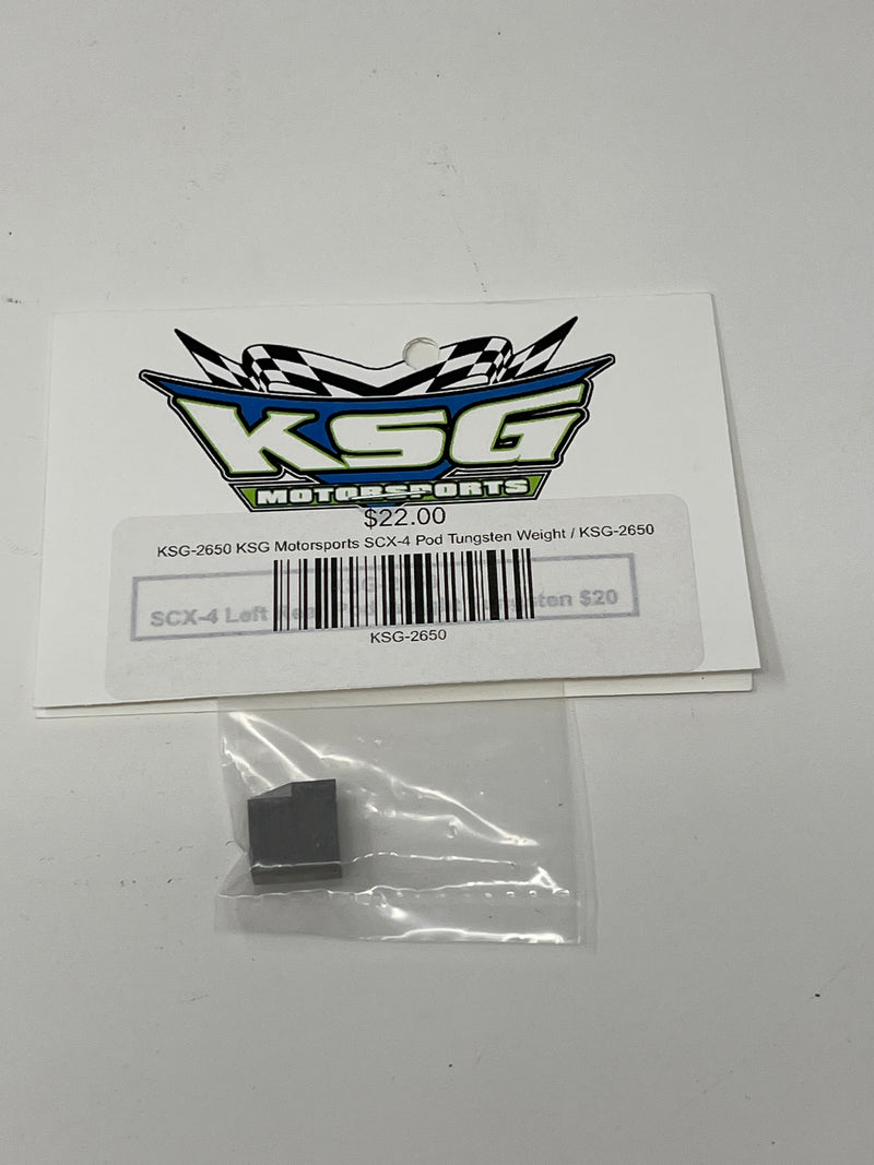 KSG-2650 KSG Motorsports SCX-4 Pod Tungsten Weight