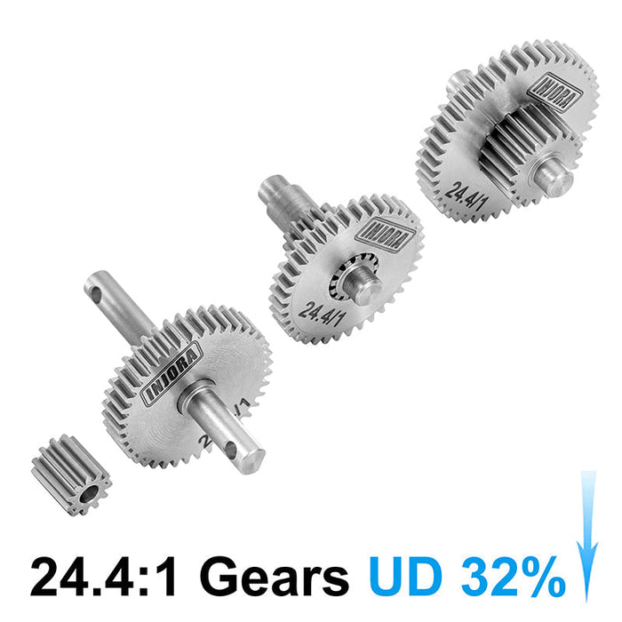 4M-36-24 INJORA Overdrive Underdrive Stainless Steel Transmission Gear Set for 1/18 TRX4M