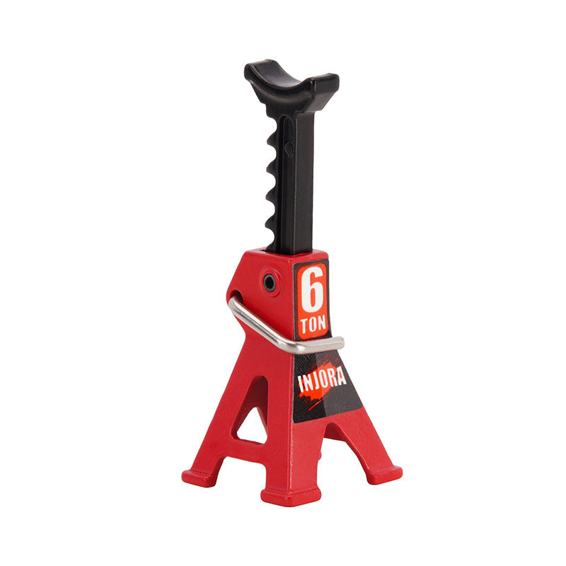INA-87RD INJORA 2PCS Mini Adjustable Metal Jack Stands Tool for 1/18 1/24 RC Crawlers