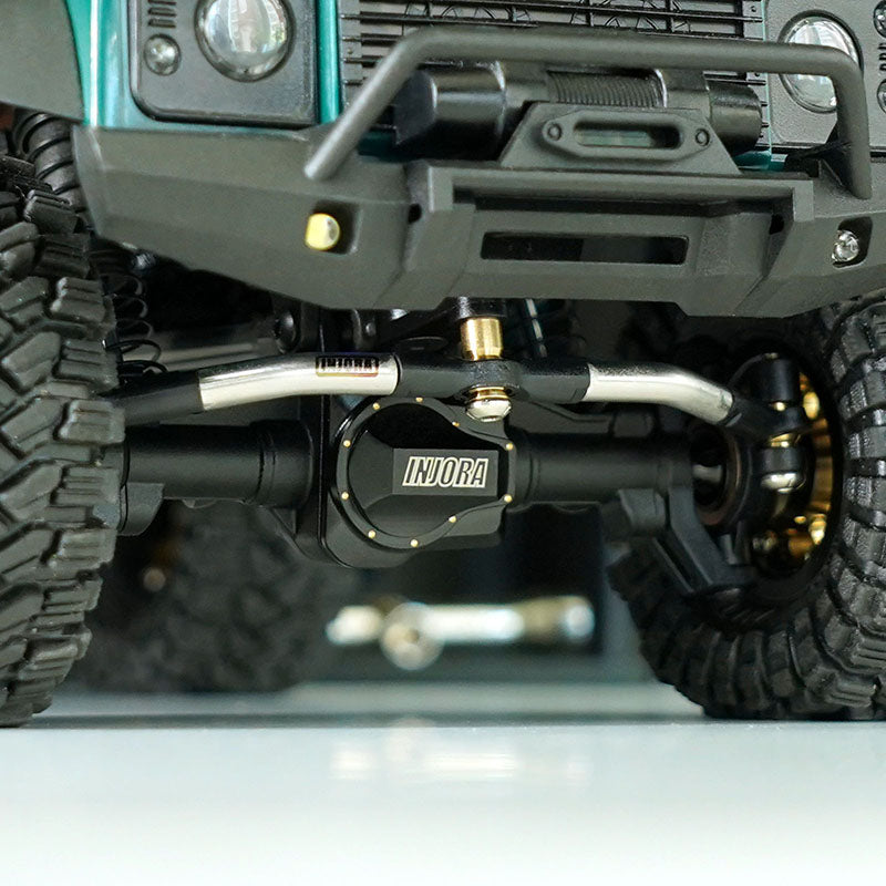 INJORA 9g/Pcs Black Coating Brass Front Rear Diff Covers For 1/18 TRX4M (4M-62)