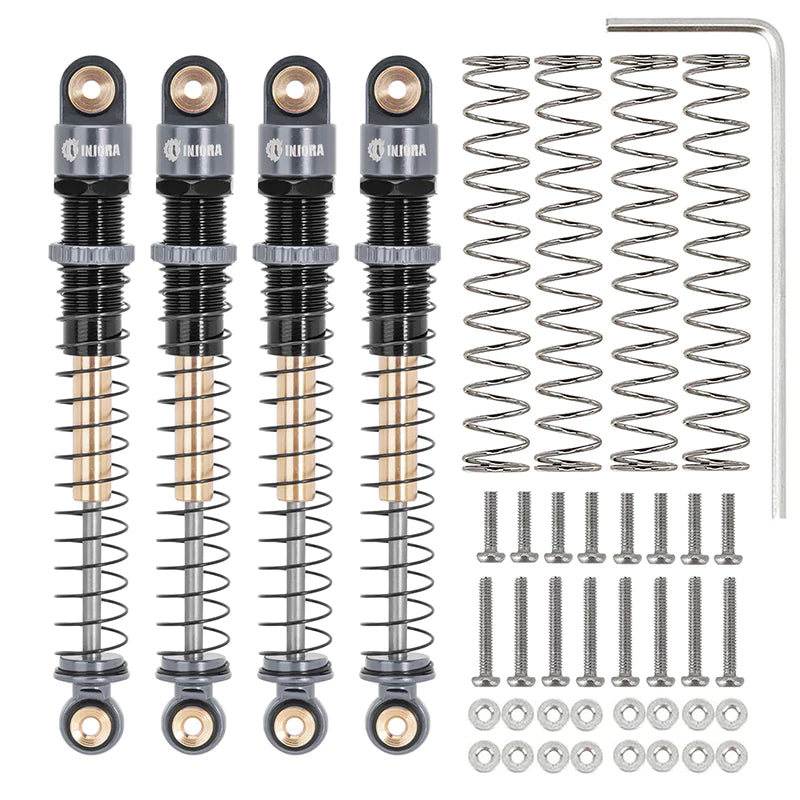 SCX24-160GL-4 Injora 51mm Aluminum Double Barrel Shocks for AX24, SCX24