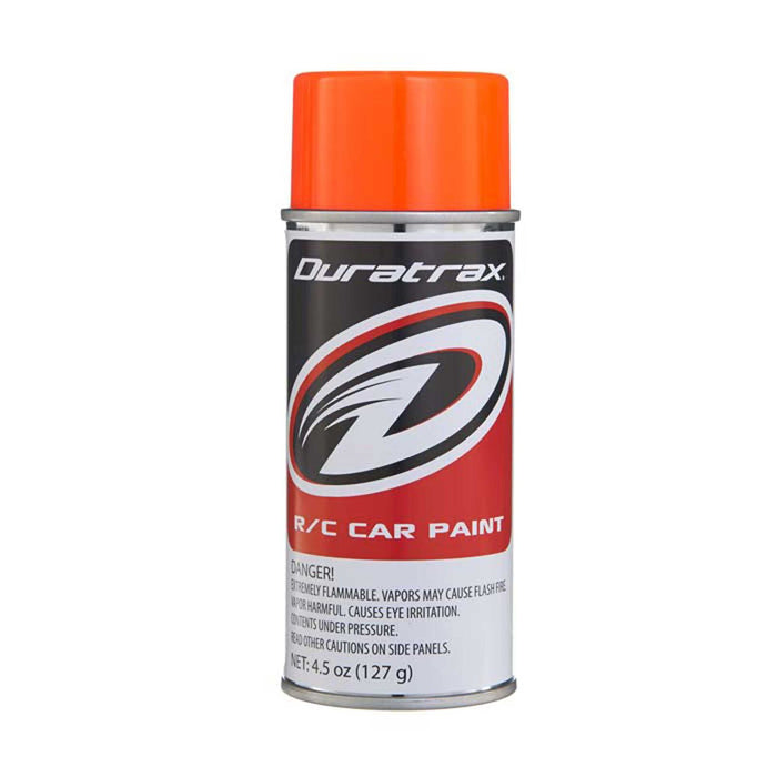 Duratrax Polycarbonate Spray, Fluorescent Orange, 4.5 oz