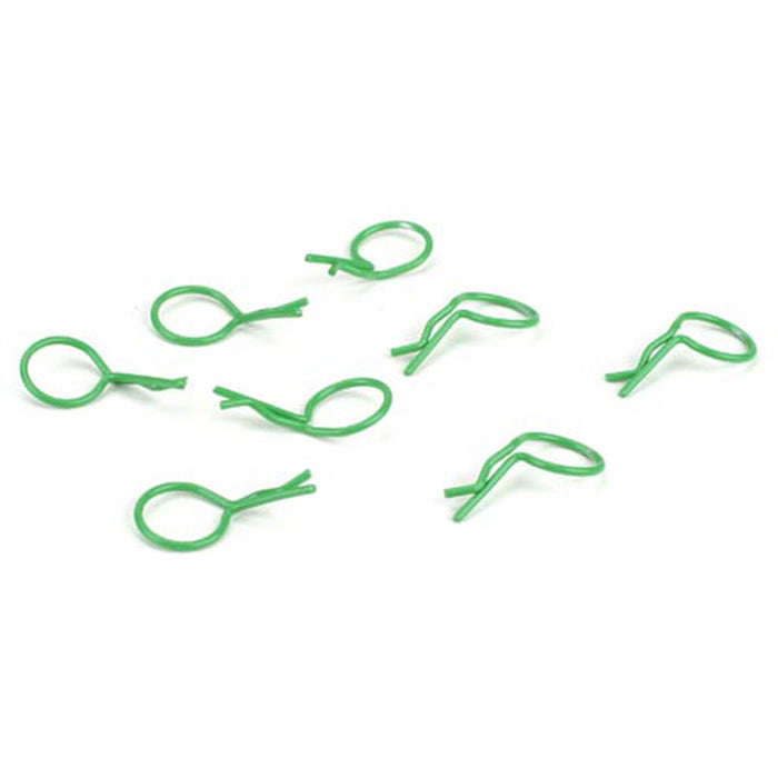 Dynamite DYN5554 Bent Body Clips, Green (8)