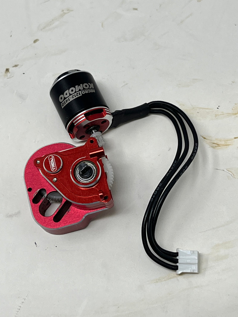 Used Furitek Mini Komodo 1212-3450Kv Brushless Motor with transmission: SCX24