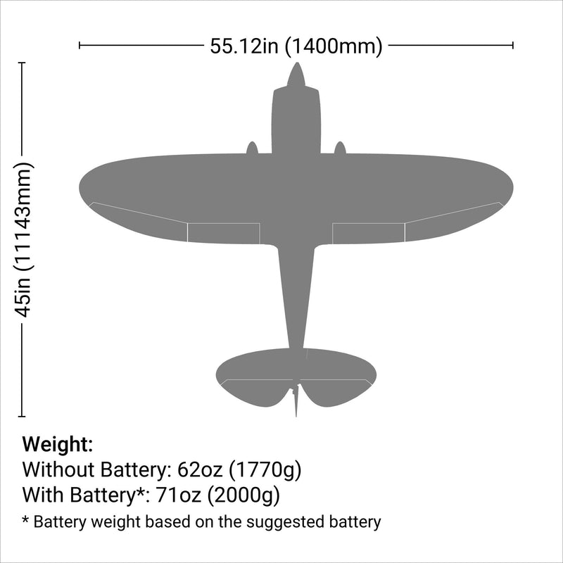 EFL14850 E-flite Commander mPd 1.4m BNF Basic with AS3X and SAFE Select