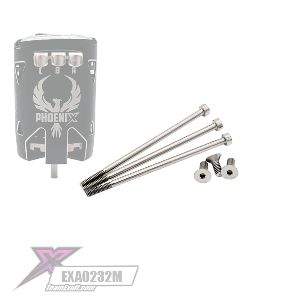 EXA0232M Team Exalt Titanium Motor Screw Kit- Mod/Outlaw (6)