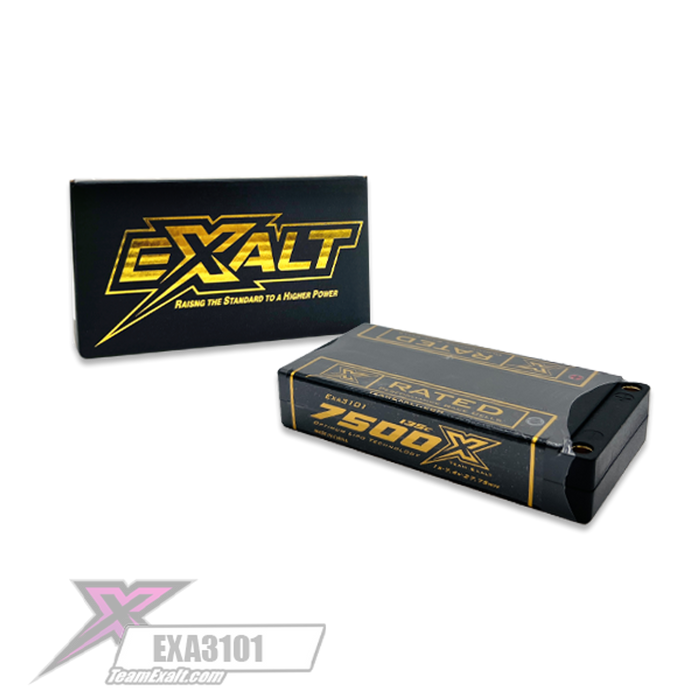 Exalt EXA3101 X-Rated Lipo Battery Series 1S 3.7v 7500mAh w/ 5mm Bullets