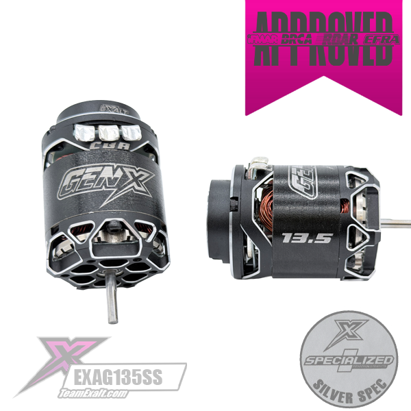 EXAG135SS Exalt Gen-X 13.5T Silver Spec Brushless Motor