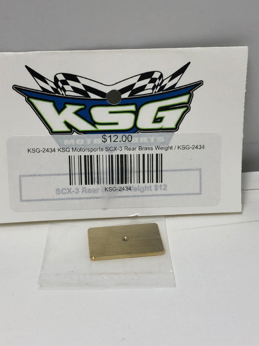 KSG-2434 KSG Motorsports SCX-3 Rear Brass Weight