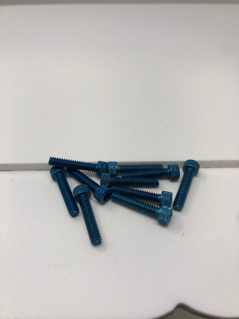 4-40 Aluminum Socket Head Screws 10pcs Blue