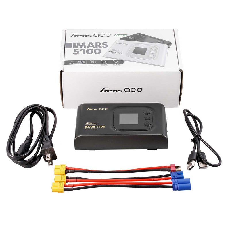 GEAS100-UB Gens Ace IMars S100 G-Tech AC Balance RC Battery Smart Charger-Black