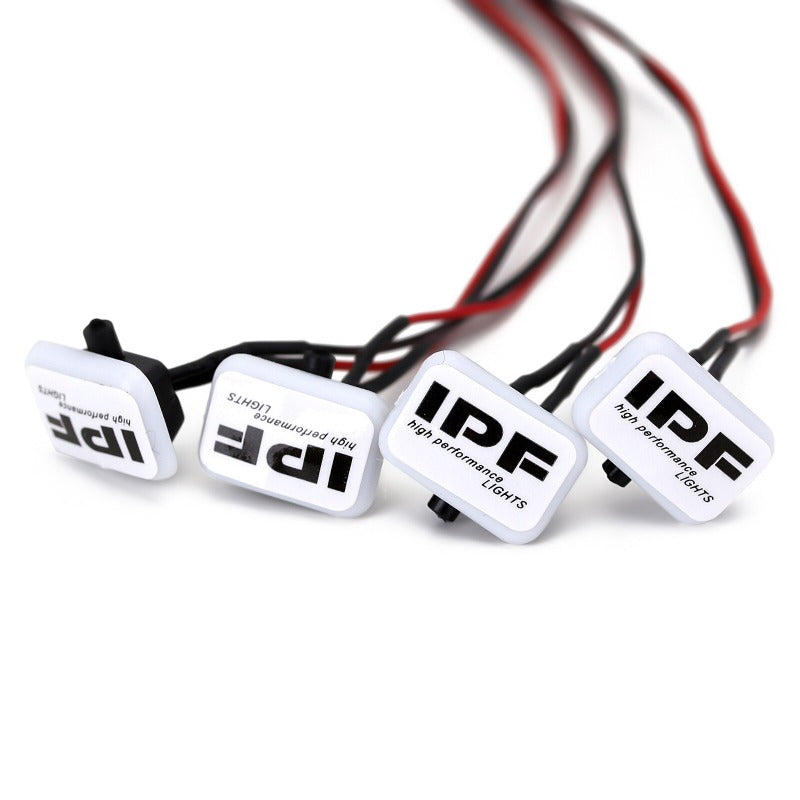 INJORA HELLA IPF Sticker LED Lights Square Round Headlights For Axial SCX24 YQ-L26