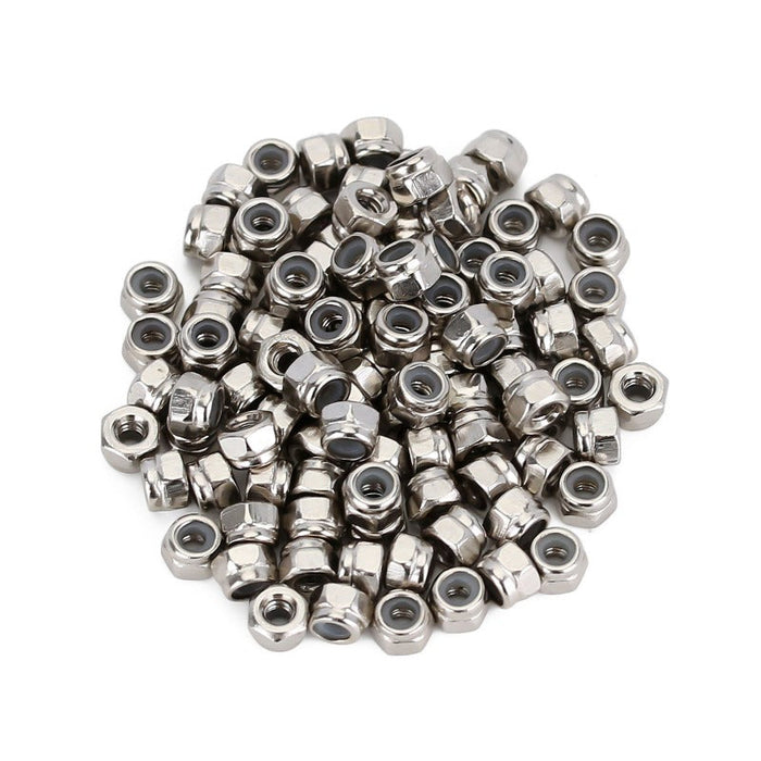 INJORA 100Pcs Metal M2 Nuts For 1/16 1/18 1/24 RC Car Crawler