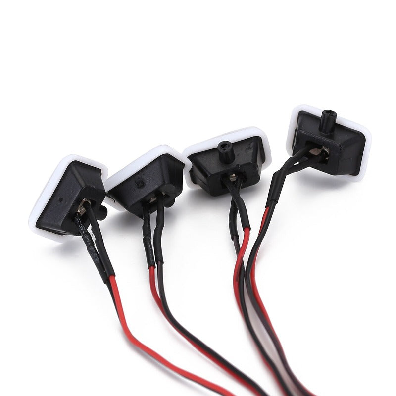 INJORA HELLA IPF Sticker LED Lights Square Round Headlights For Axial SCX24 YQ-L26