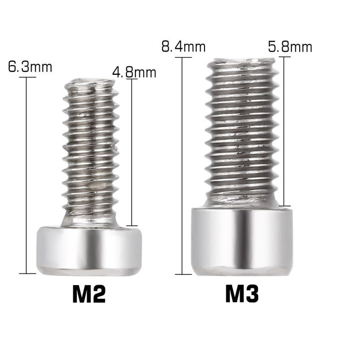 INJORA M2 M3 Metal Screws, 1.9 2.2 Wheel Rims Hexagon Screws For 1/10 RC Crawler