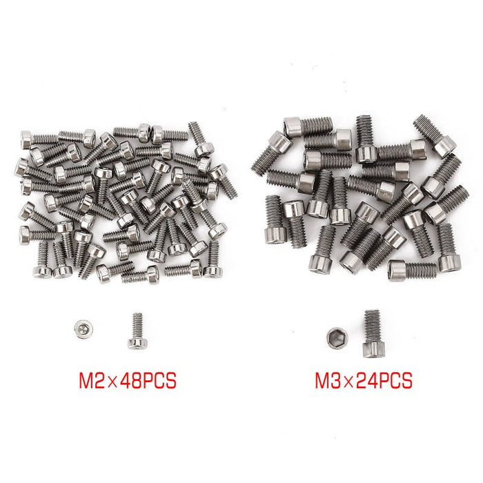 INJORA M2 M3 Metal Screws, 1.9 2.2 Wheel Rims Hexagon Screws For 1/10 RC Crawler