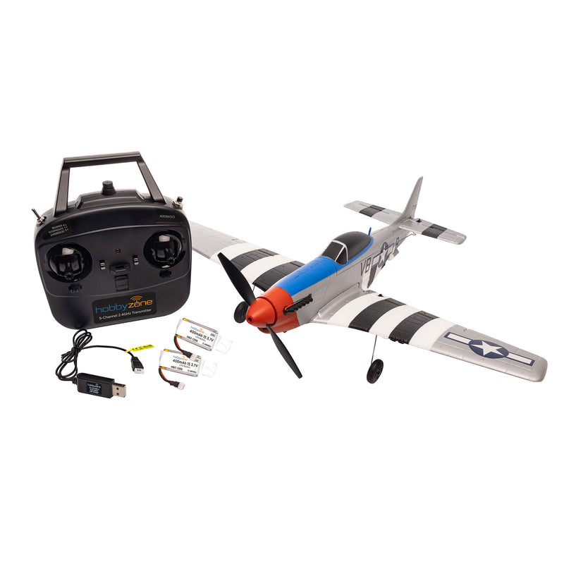 HBZ-1251 Hobby Zone  P-51D Mustang 450mm RTF with SAFE