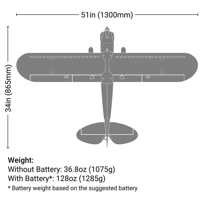 HBZ320001 HobbyZone Carbon Cub S 2 1.3m RTF Basic