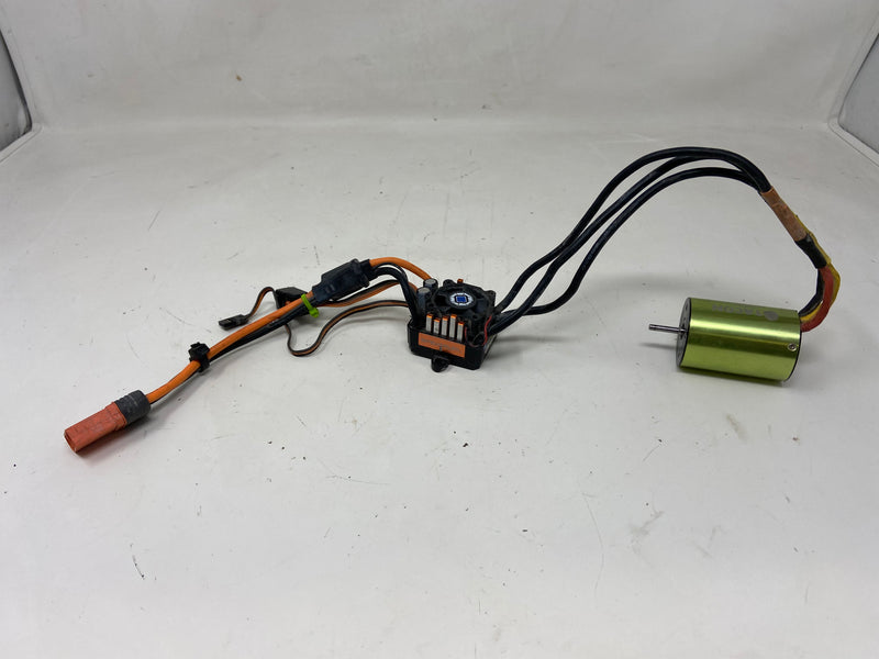 Used Spektrum firma 100 amp brushless esc and 3500kv motor SPMXSE1100