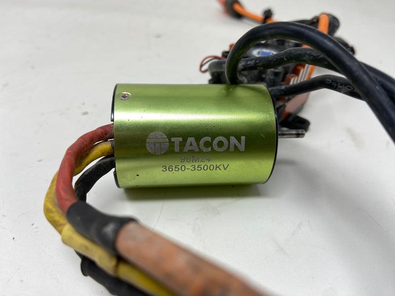 Used Spektrum firma 100 amp brushless esc and 3500kv motor SPMXSE1100
